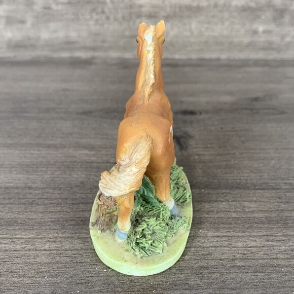 Lipco Brown Horse Mini Figurine Ceramic Miniature Decor on a stand 3" - Picture 4 of 8